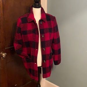Forever 21 red plaid coat